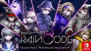 Master Detective Archives: RAIN CODE character trailer - World Detective Organization Pt. 1 teaser