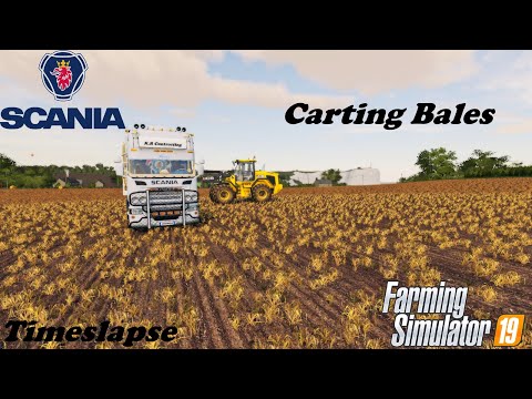 Carting Bales - Fs19 - Timeslapse