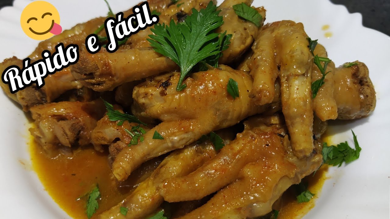 Pé de frango na panela de pressão