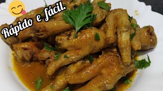 Pé de frango na panela de pressão