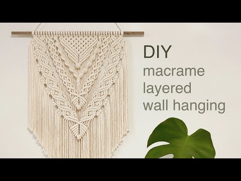 DIY | macrame layered wall hanging | 마크라메 레이어드 월 행잉