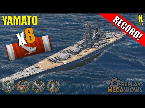 Yamato 8 Kills & 240k Damage | World of Warships Gameplay