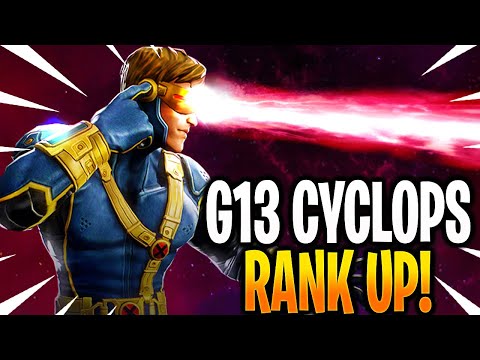 *NEW* G13 CYCLOPS RANK UP & GAMEPLAY! - MARVEL Strike Force - MSF