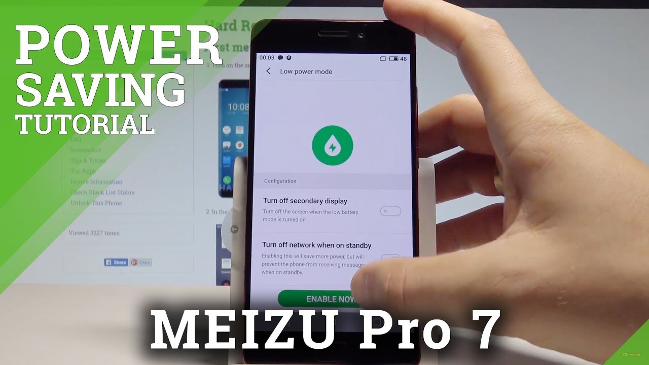How to Save Battery on MEIZU Pro 7 - Power Saving Mode |HardReset.Info