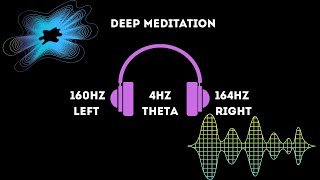 4Hz Theta Binaural Beat + 160Hz Frequency - Fear Release, Deep Meditation & Emotional Healing