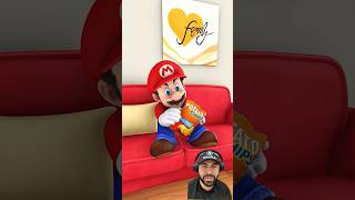 Mario assistindo os gatos na TV #shorts #mario
