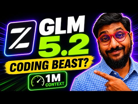 Video thumbnail: GLM 5.2 is the New AI Code King 👑!!!