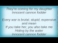 Laura Veirs - Cannon Fodder Lyrics