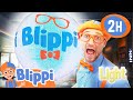 Blippi Builds A GIANT Blippi Light 2 Hours Of Museum Stories For Kids