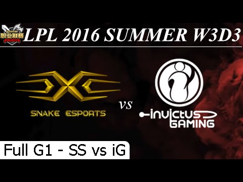 SS vs IG Game 1 Full Profile (SofM Kindred) - LPL Summer 2016 W3D3M5 Snake eSport vs Invictus Gaming