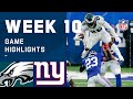 Eagles vs. Giants Week 10 Highlights | NFL 2020