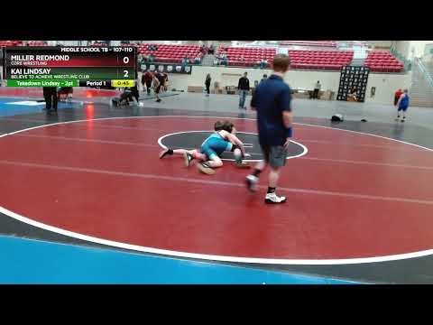 107-110 Lbs Round 2 - Miller Redmond, CORE Wrestling Vs Kai Lindsay, Believe To Achieve Wrestling
