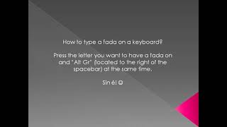How to type a fada on a keyboard