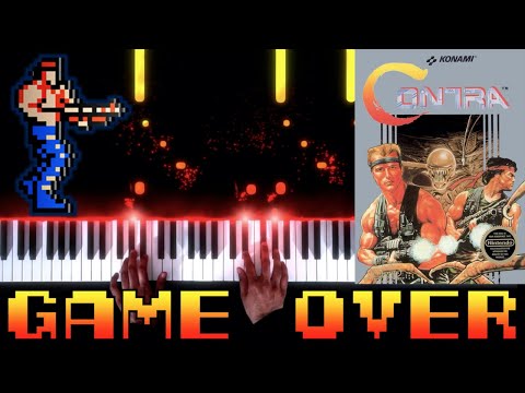 Contra (NES) - Game Over - Piano|Synthesia