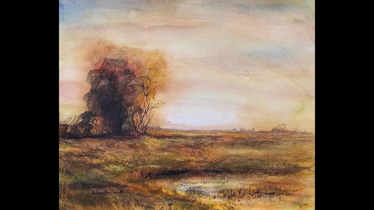 How to Paint Watercolor Landscape painting: Exploring application and removal of pigment.