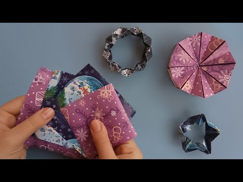 3 НОВОГОДНИЕ АНТИСТРЕСС ИГРУШКИ ✨ Подарок своими руками оригами из бумаги ? Origami Fidget Toys