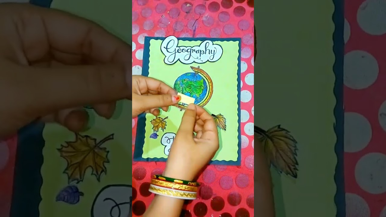 Geography project file craft (Front cover craft) #shorts #shortvideo #viral #craft
