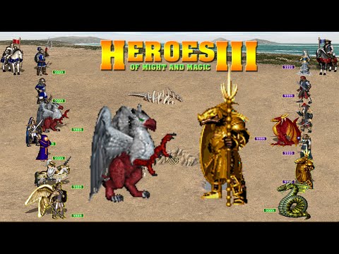 HEROES 3 COMBAT 9999 EACH SLOT CASTLE VS COVE L9