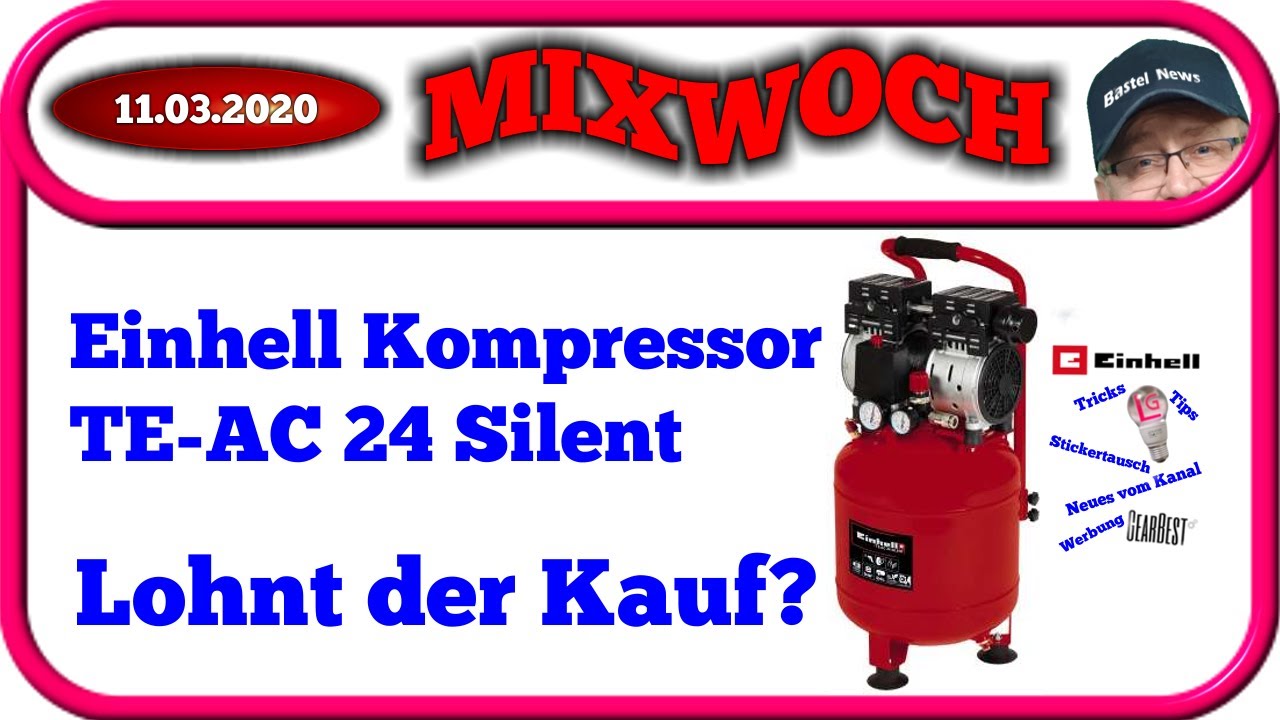 Watch video Vorgestellt... Einhell Kompressor TE-AC 24 Silent, Mixwoch. Now Vorgestellt... Einhell Kompressor TE-AC 24 Silent, Mixwoch.