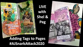 Adding Altered Tags to Art Journal Pages #AJSnarkAttack2020