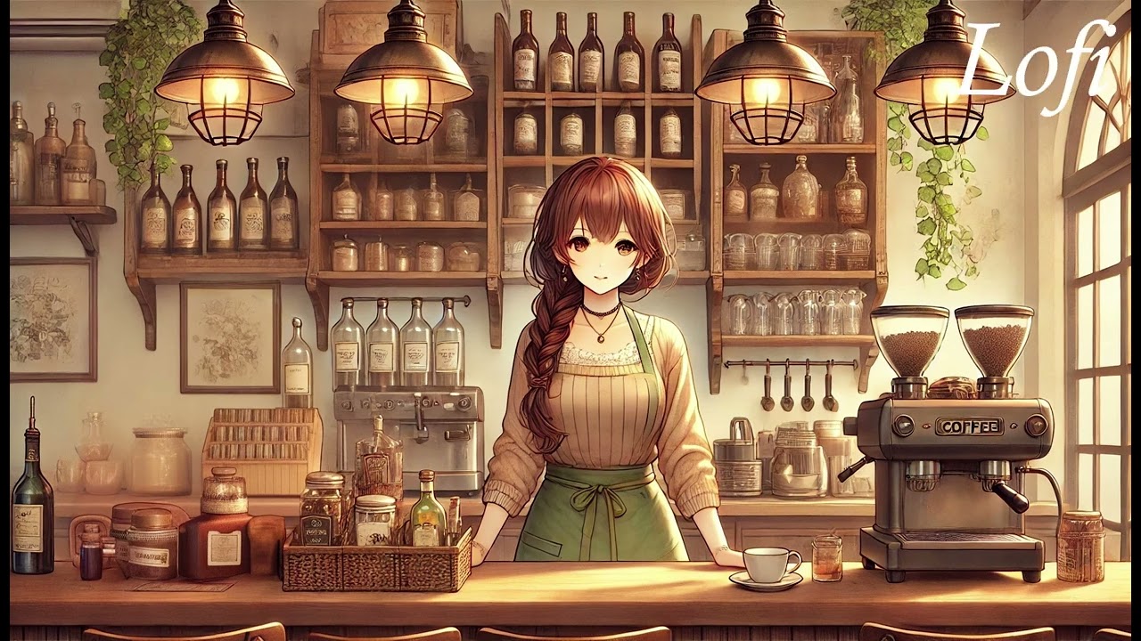 Cozy Antique Café ☕ | Jazz Lofi Beats for Studying & Relaxing | Vintage Warm Ambience