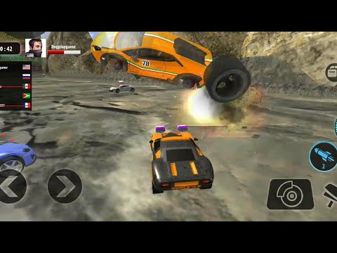 Impossible Car Tracks 3D Update - Demolition Mode - Black And Orange Sports Car - Android Gameplay