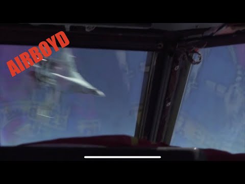 Su-27 Flanker Buzzes B-52 Bomber