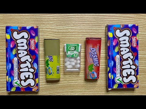 Satisfying video ||I opened the tic Tac and Dosmic Bunnties with smarties Bunnties ||ASMR