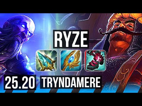RYZE vs TRYNDAMERE (MID) | 7/1/9 | KR Diamond | 25.20