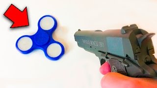 GUN VS FIDGET SPINNER (Experiment)