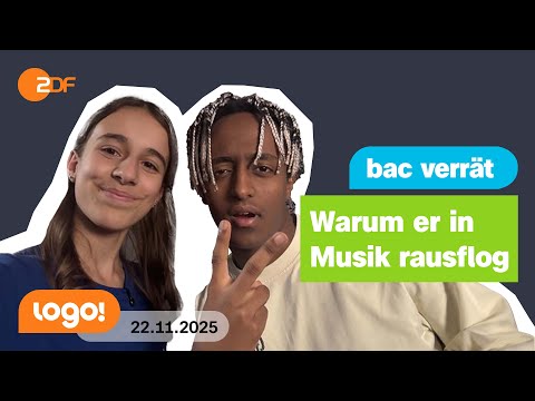 Singer Bac meets child reporter Alice | logo! News from November 22, 2025