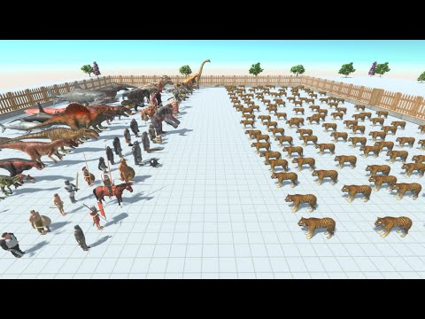 100 Tiger vs Every Faction - Animal Revolt Battle Simulator