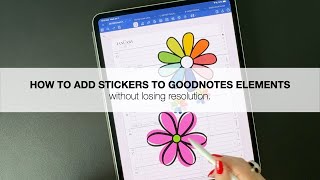 How to add stickers to Goodnotes Elements without losing resolution.