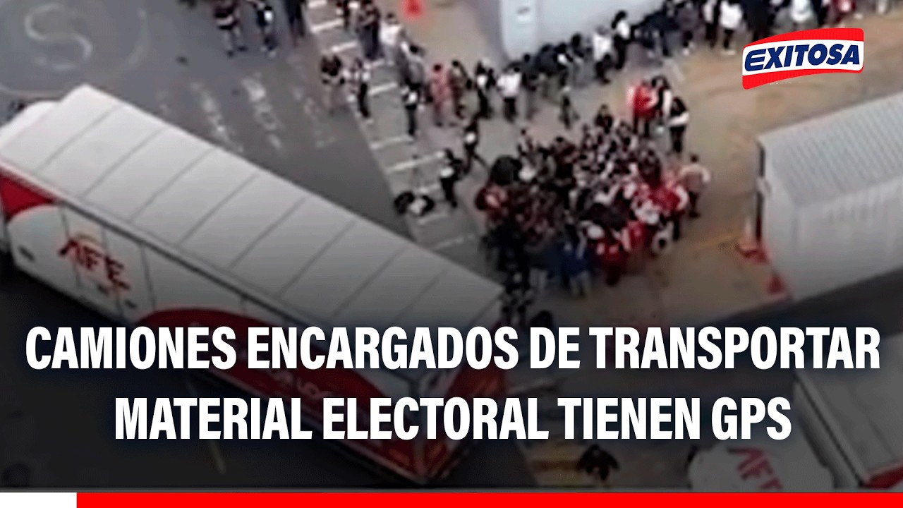 🔴🔵 Camiones encargados de transportar material electoral tienen GPS