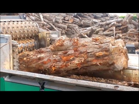Extreme Strong Big Wood Chipper Shredder Modern Technology, Incredible Fastest Big Tree Shredder