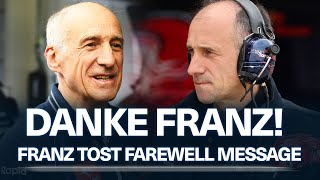 Franz Tost Farewell Message