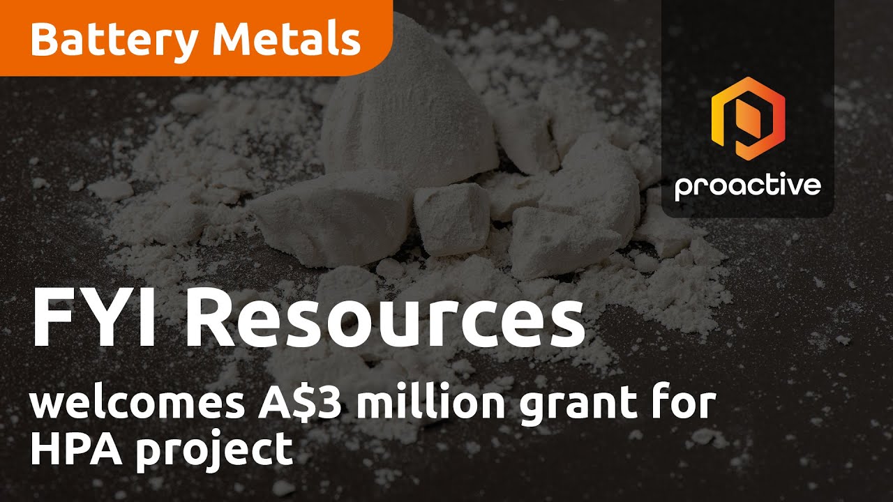 FYI Resources welcomes A$3 million grant for HPA project