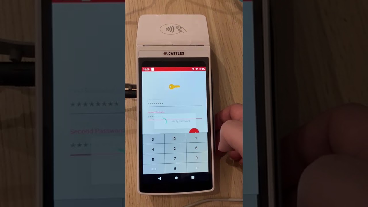 Castles Technology . SATURN1000 Android POS Terminal . Card terminal setting wifi connect