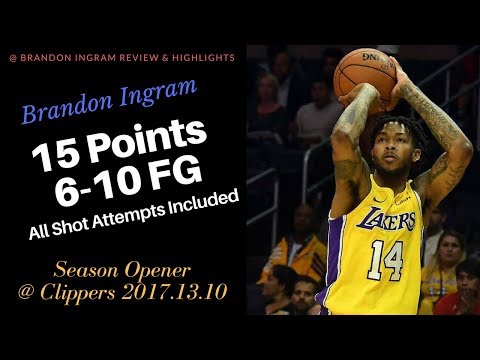 Brandon Ingram 15 Points, 6-10 FG all shot attempts included 2017.10.13 vs Clippers Preseason