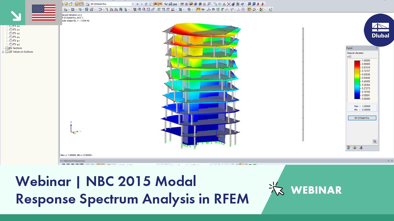 Webinar | NBC 2015 Modal Response Spectrum Analysis in RFEM