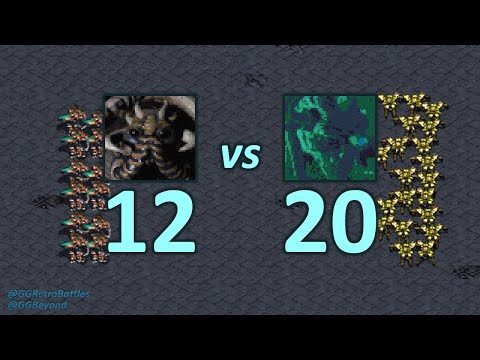 12 Ultralisks vs 20 Dragoons - Similar Mineral Cost - StarCraft Retro Battles
