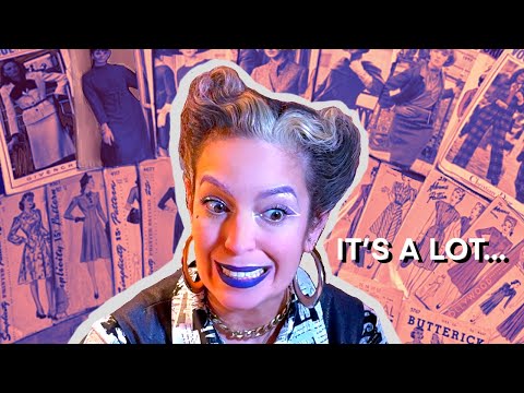 200+ vintage sewing patterns 1930s to 2000s (!) || my decluttering and organization attempt 🖤