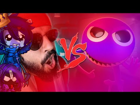 Poppy Playtime e rainbow friends react a Roxo do roblox(Rainbow Friends) Vs Mussoumano