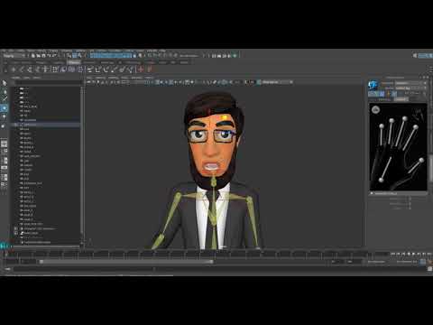 Office Character Maya rig Preview