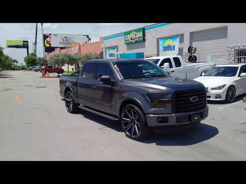 877-544-8473 24 Inch Dub S187 8-Ball Black Milled Rims Ford F150 Chevy Silverado Truck Wheels