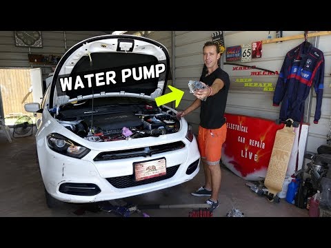 WATER PUMP REPLACEMENT REMOVAL LOCATION 2.4 MULTIAIR DODGE DART CHRYSLER 200 JEEP CHEROKEE RENEGADE