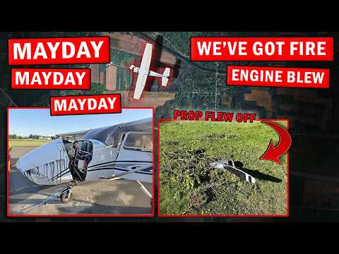 Plane LOST PROP in Flight | Fire On Board, Oil + Emergency Landing