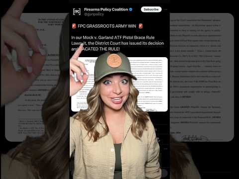 HUGE Update: Pistol Brace Rule Is In The TRASH!!! #2ndamendment #shortsvideo #shortsfeed #shorts Thumbnail