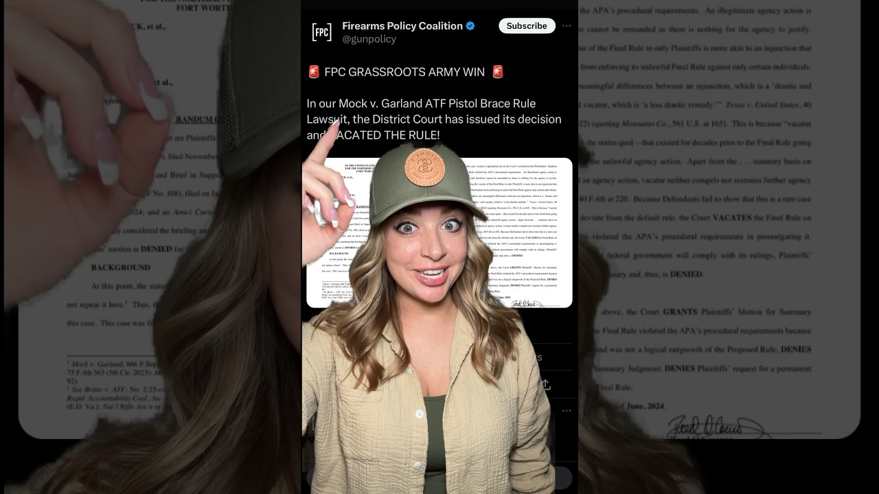 HUGE Update: Pistol Brace Rule Is In The TRASH!!! #2ndamendment #shortsvideo #shortsfeed #shorts