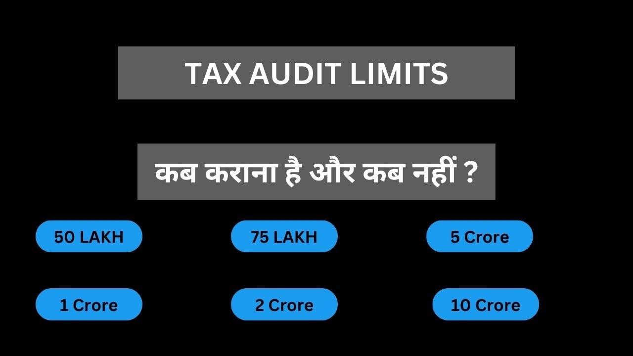 Tax Audit Limits I Business I Professionals